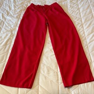 a new day
Women's High-Rise Pleat Front Straight Trousers - Red- Size 4